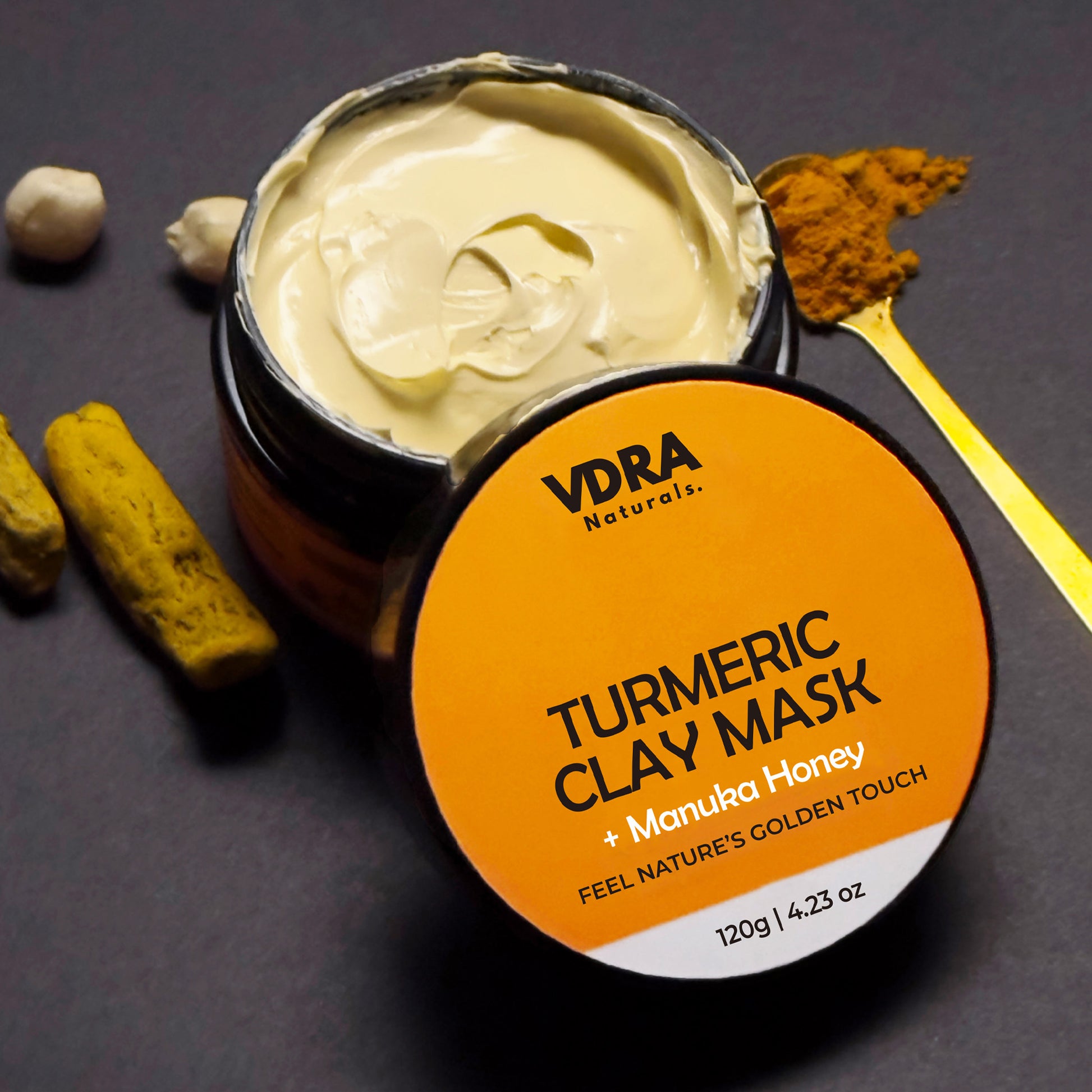 Natural Ayurvedic Turmeric Clay Mask_Texture Image