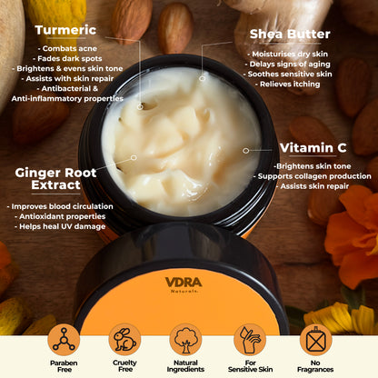 Natural Skin Brightening Turmeric Moisturiser Cream_Key Ingredients Image