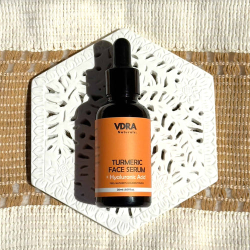 VDRA Naturals Turmeric Face Serum bottle with dropper